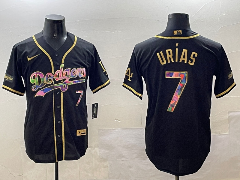 Men's Los Angeles Dodgers Julio Urias #7 Black Limited Jersey